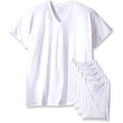 Fruit of the Loom Mens 6Pack TALL White V-Neck T-Shirts Undershirt 3XL