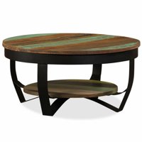 Kecheer Coffee Table Solid Reclaimed Wood 25.6"x12.6"