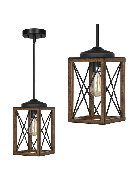 DEWENWILS Farmhouse Pendant Lighting for Kitchen Island, Metal Hanging Light Fixture with 48 Inch Adjustable Pipes