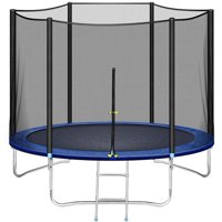 10FT Trampoline w/Safety Enclosure Net, 661 lbs Capacity for 3-4 Kids, Jump Trampoline for Indoor/Outdoor, Backyard Trampoline, Christmas Gifts for Kids