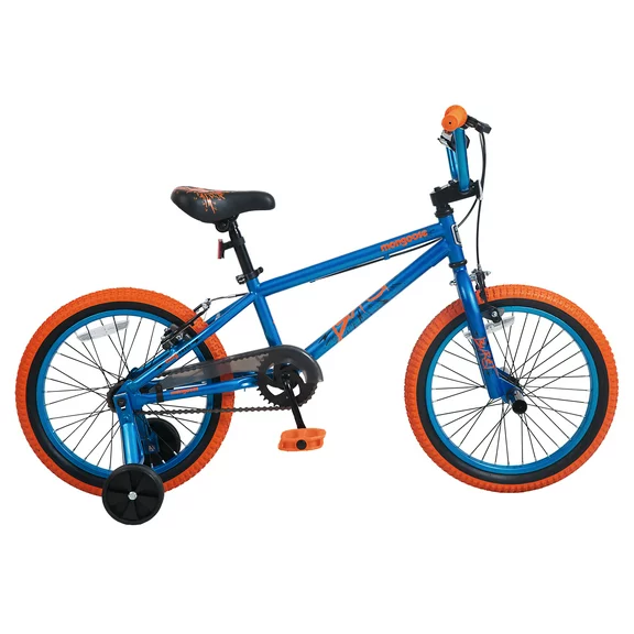 Mongoose 18-in Burst Kid's Bike, Single Speed, Blue & Orange