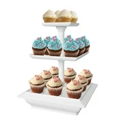 Chef Buddy 3-Tier Collapsible Dessert Stand, White