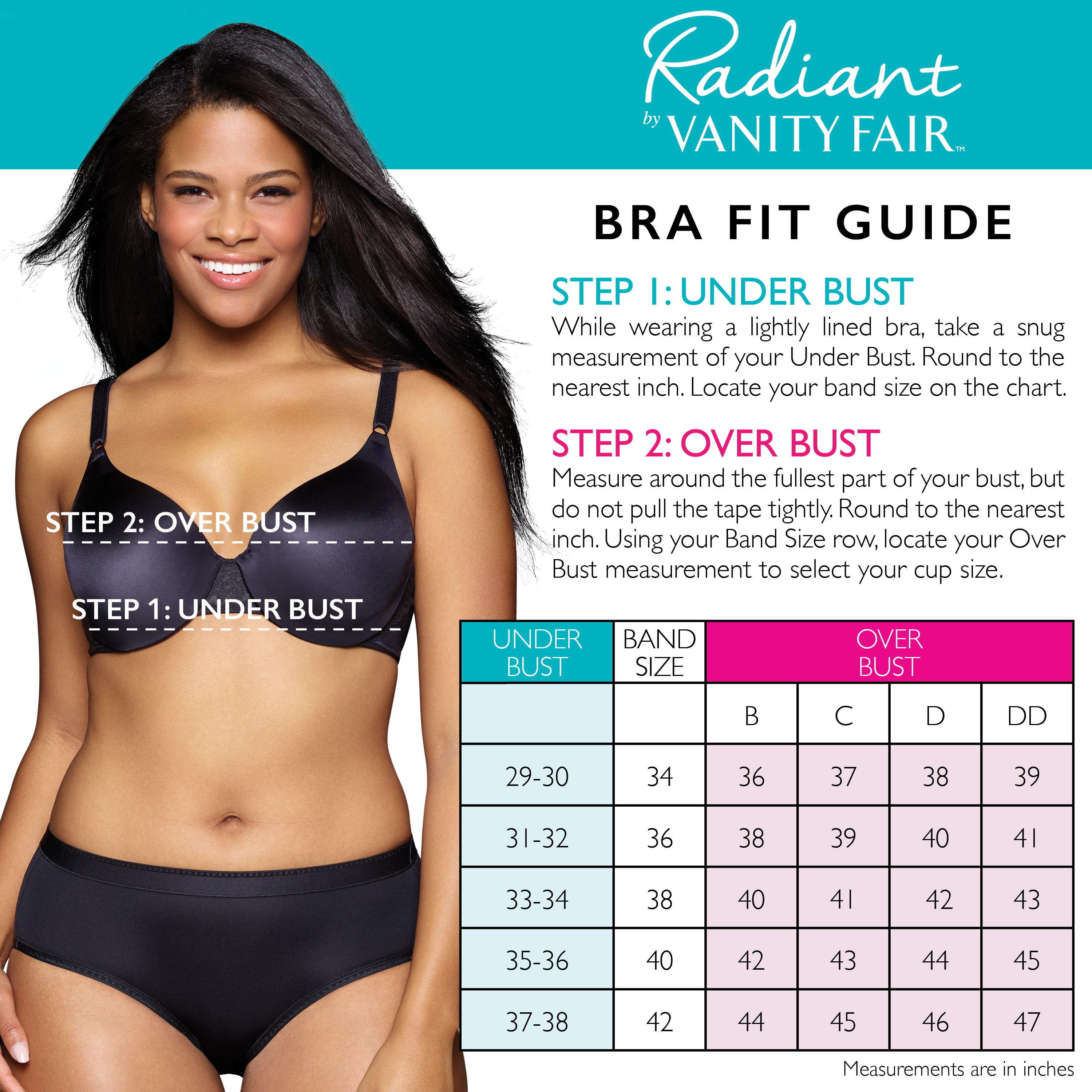 Vanity Fair Radiant Collection Women's Back Smoothing Underwire Bra, Style  3475312 - Walmart.com