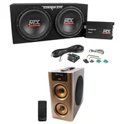 MTX Terminator TNP212D2 1200 Watt 2-Ohm Dual 12 Subwoofers+Box+Amp+Free Speaker
