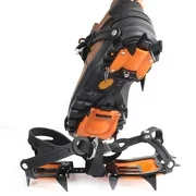 Visland 1 Pair Crampons Cleats 10 Teeth Anti Slip Gripper Spike Boots Covers for Shoes - Walking Hiking Mountaineering