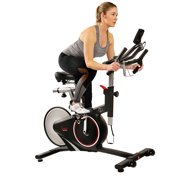 Sunny Health & Fitness Magnetic Belt Rear Drive Indoor Cycling Bike, High Weight Capacity with Cadence Sensor and Pulse Rate Monitor - SF-B1709