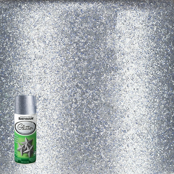 Silver, Rust-Oleum Specialty Glitter Spray Paints- 267734, 10.25 oz