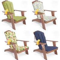 51 Inch Adirondack Chair Cushion Outdoor Seat Cushion Patio & Outdoor Decor with Ties