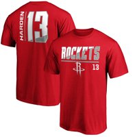 Men's Fanatics Branded James Harden Red Houston Rockets Baseline Fade Name & Number T-Shirt