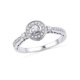 10kt White Gold Womens Round Diamond Ring Solitaire Halo Bridal Wedding Engagement Ring 3/8 Cttw - image 1 of 1