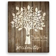 Personalized Tree Of Love 16" x 20" Canvas Available In Multiple Colors