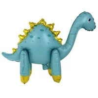 Foil Stand Up Dinosaur Balloon, Green & Gold, 25.5in