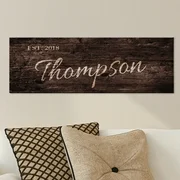 Personalized Family Scripted Name Canvas