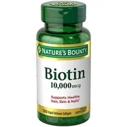 2 Pack - Nature's Bounty Biotin 10,000 mcg, Rapid Release Softgels 120 ea