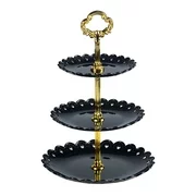 3-Tier Cupcake Dessert Stand Tray, Round Plastic Display Stand for Cookies, Cupcakes, Pastries
