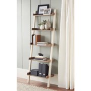 Better Homes and Gardens Bedford 5 Shelf Leaning Bookcase, Multiple Colors
