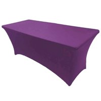 Gowinex Purple 4 ft x 2.5 ft Spandex Fitted Stretch Tablecloth