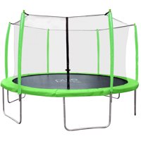 Pure Fun Supa-Bounce Trampoline with Enclosure, Green