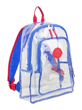 Eastsport Multi-Purpose Clear Backpack with Front Pocket, Adjustable Straps