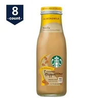 Starbucks Frappuccino Almond Milk Vanilla, 13.7 Fl Oz Bottles (8 Pack)