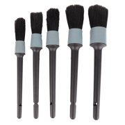 5Pcs Car Detailing Brush Cleaning Natural Boar Hair Brushes Auto Detail Tools Products Wheels Dashboard Car-styling Accessories
