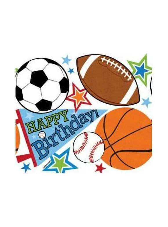 Amscan Amscan Sports Happy Birthday Party Plastic Table Cover Sports Party Supplies