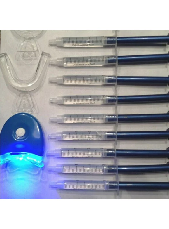 Professional Teeth Whitening Kit 44% Carbamide Peroxide 10 Pcs Syringes Gel + 2 Pcs. Thermoform Trays + 1 Pcs. cold light whitening instrument