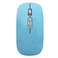 M103 Rechargeable Wireless Mouse 2.4G Wireless Mouse Ultra-thin Mute Mouse 3 Adjustable DPI Built-in 500mAh Battery Blue