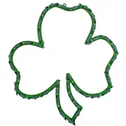 17" Lighted St.Patrick's Day Irish Shamrock Window Silhouette Decoration