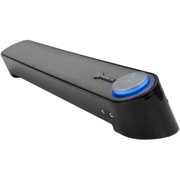 GOgroove UBR USB Computer Soundbar Speaker with Angled Design for Powerful Sound Projection , 3.5mm Headphone + Microphone Jack and One Button Volume & Power Control for PC Computers - 16.5 inches