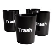 Mainstays Sentiment Waste Trash Can, 5 Gallon, 4 pack