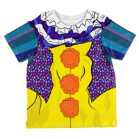 Halloween Creepy Clown Costume 1990s All Over Toddler T Shirt
