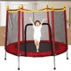 image 2 of 54 Inch Large Kids Trampoline with Mesh Enclosure,Toddler Enclosed Trampoline Children Bouncing Exercise Jumping Bed,Support Up to 220Lb, Best Gift for Kids