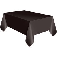 Black Plastic Party Tablecloth, 108 x 54in, 1ct