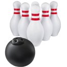 Greenco Giant Inflatable Bowling Set Outdoor and Indoor, Includes a Huge Ball 17" inch Diameter and 6 Pins 24" inch Tall.