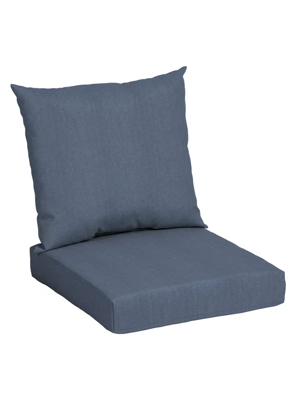 Mainstays 45" x 22.75" Navy BLue Rectangle Outdoor 2-Piece Deep Seat Cushion