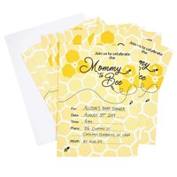 Baby Shower Invitations with Envelopes, Mommy To Bee (50 Pack)