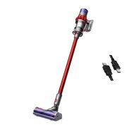 Dyson V10 Motorhead Cordless Vacuum Cleaner: 14 Cyclones, Fade-Free Power, Whole-Machine Filtration, Hygienic Bin Emptying, Battery Operated, Red - Refurbished + HDMI Cable