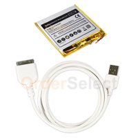 Fenzer Battery+USB Data Charger Cable for Apple iPod Nano 3rd Gen 4GB 8GB 16GB
