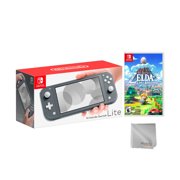 Nintendo Switch Lite Gray Bundle with The Legend of Zelda: Link's Awakening NS Game Disc and Mytrix Microfiber Cleaning Cloth - 2019 New Game!