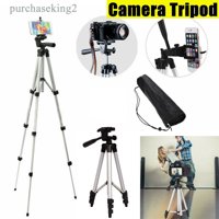 Camera Tripod,Lightweight Travel Aluminum Tripod Monopod Compact Portable Photography Tripod Stand with 360 Degree Ball Head and Phone Clip for DSLR Cameras, Smartphone