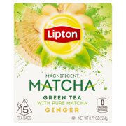 (4 Boxes) Lipton Magnificent Matcha Green Tea Bags Ginger 15 ct