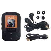 SanDisk Clip Sport Plus 16GB MP3 Player with FM Transmitter, Black, 2255914154 (Refurbished)