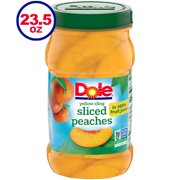 Dole Yellow Cling Sliced Peaches in 100% Fruit Juice, 23.5oz Jar
