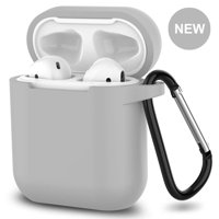 2019 Newest AirPods Case,360Protective Silicone AirPods Accessories Kit Compatiable with Apple AirPods 1st/2nd Charging Case[Not for Wireless Charging Case] Grey