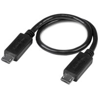 Startech.com 8in Usb Otg Cable - Micro Usb To Micro Usb - M/m - Usb Otg Adapter - 8 Inch - Usb For Tablet, Smartphone - 8" - 1 X Male Micro Usb - 1 X Male Micro Usb (uuusbotg8in)