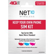 Net 10 Bring Your Own Phone Mini SIM Pack Universal Tri-punch Bundle