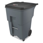 Rubbermaid Commercial Brute Rollouts with Casters, Square, 95 gal, Gray