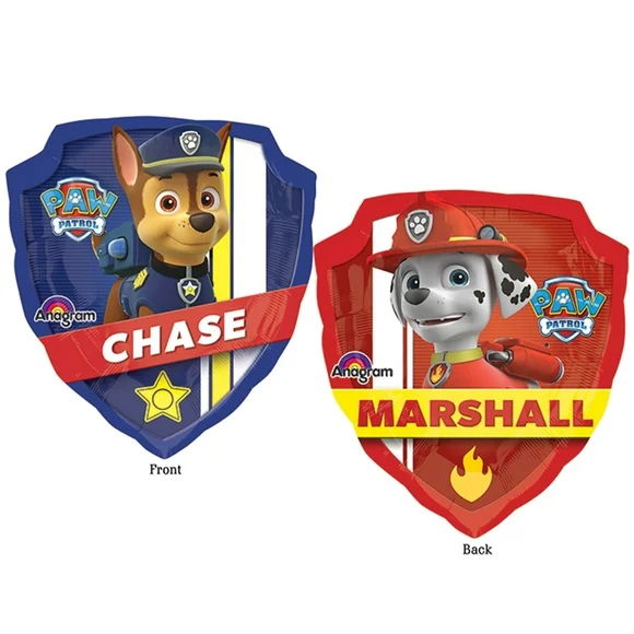Paw Patrol Chase and Marshall Logo Jumbo Foil  Balloon 27"