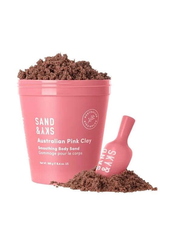 Sand & Sky Australian Pink Clay Smoothing Body Sand, 6.4 oz